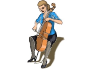 Sticker Custom Preview Image #091910 Music Musicians Cellist7
