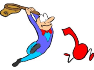 Sticker Custom Preview Image #091913 Music Musicians Chasing Musical Note