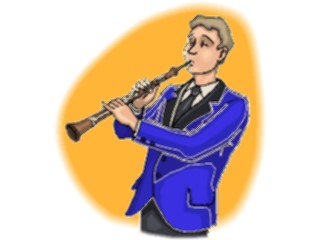 Sticker Custom Preview Image #091917 Music Musicians Clarinetist2