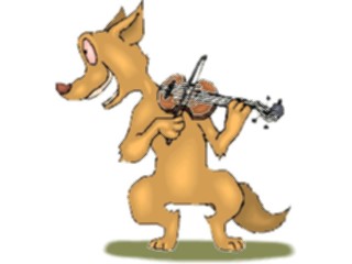 Sticker Custom Preview Image #092037 Music Musicians Fiddler Fox