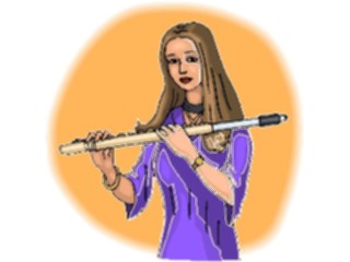 Sticker Custom Preview Image #092045 Music Musicians Flautist07