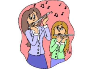 Sticker Custom Preview Image #092052 Music Musicians Flautists