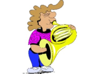 Sticker Custom Preview Image #092053 Music Musicians French Horn Player1
