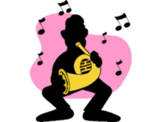 Sticker Custom Preview Image #092054 Music Musicians French Horn Player2