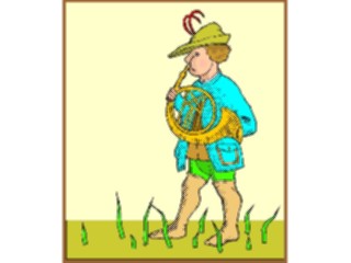 Sticker Custom Preview Image #092055 Music Musicians French Horn Player3