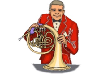 Sticker Custom Preview Image #092056 Music Musicians French Horn Player4