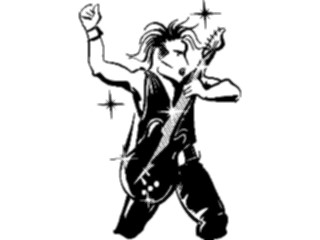 Sticker Custom Preview Image #092058 Music Musicians Guitarist01