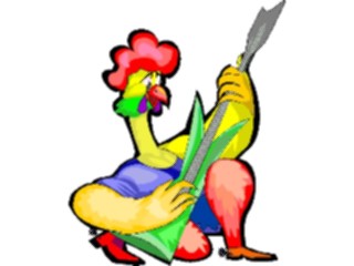 Sticker Custom Preview Image #092158 Music Musicians Guitarist Chicken