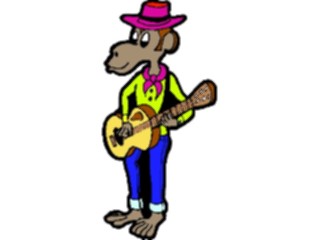 Sticker Custom Preview Image #092169 Music Musicians Guitarist Monkey3