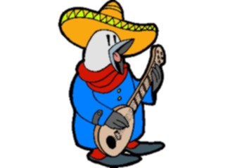 Sticker Custom Preview Image #092172 Music Musicians Guitarist Penguin