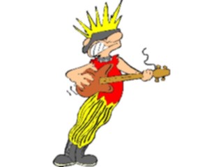Sticker Custom Preview Image #092173 Music Musicians Guitarist Punk Rocker