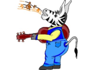 Sticker Custom Preview Image #092178 Music Musicians Guitarist Zebra