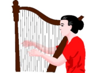 Sticker Custom Preview Image #092181 Music Musicians Harpist2
