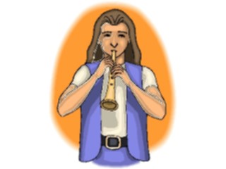 Sticker Custom Preview Image #092203 Music Musicians Horn Player7