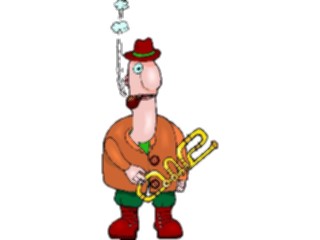 Sticker Custom Preview Image #092204 Music Musicians Horn Player8
