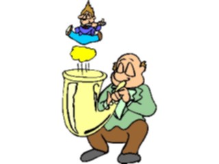 Sticker Custom Preview Image #092209 Music Musicians Horn Player Flautist