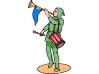 Sticker Custom Preview Image #092210 Music Musicians Horn Player Medieval