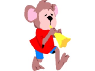 Sticker Custom Preview Image #092212 Music Musicians Horn Player Mouse
