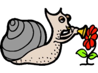 Sticker Custom Preview Image #092214 Music Musicians Horn Player Snail
