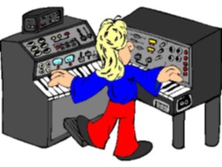 Sticker Custom Preview Image #092218 Music Musicians Keyboard Player3