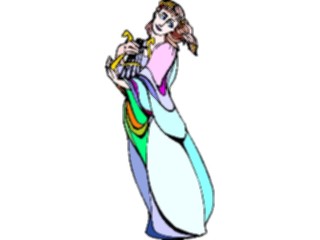 Sticker Custom Preview Image #092223 Music Musicians Lyre Player