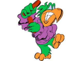 Sticker Custom Preview Image #092230 Music Musicians Maraca Player Parrot2