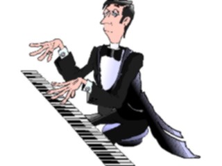 Sticker Custom Preview Image #092254 Music Musicians Pianist23