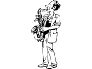 Sticker Custom Preview Image #092275 Music Musicians Saxophonist03