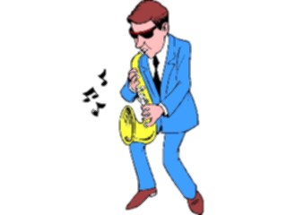 Sticker Custom Preview Image #092278 Music Musicians Saxophonist06