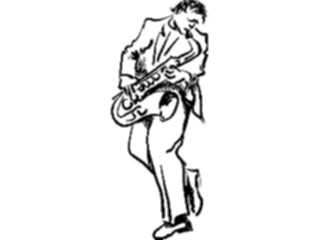 Sticker Custom Preview Image #092280 Music Musicians Saxophonist08