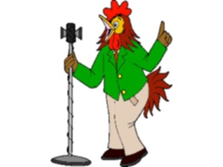 Sticker Custom Preview Image #092404 Music Musicians Singer Rooster