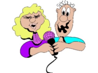 Sticker Custom Preview Image #092412 Music Musicians Singers Duet1