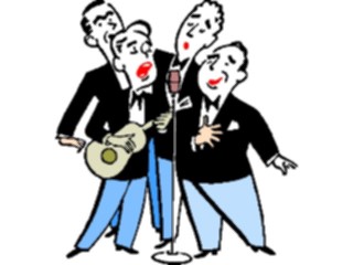 Sticker Custom Preview Image #092414 Music Musicians Singers Quartet1