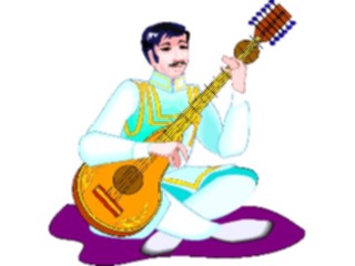 Sticker Custom Preview Image #092420 Music Musicians Sitar Player2