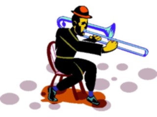 Sticker Custom Preview Image #092435 Music Musicians Trombone Player2