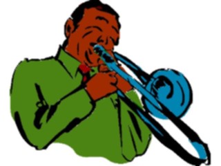 Sticker Custom Preview Image #092436 Music Musicians Trombone Player3