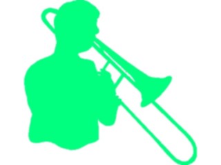 Sticker Custom Preview Image #092437 Music Musicians Trombone Player4