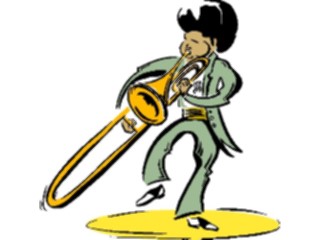 Sticker Custom Preview Image #092439 Music Musicians Trombone Player6