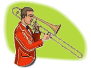 Sticker Custom Preview Image #092442 Music Musicians Trombone Player9