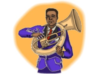 Sticker Custom Preview Image #092468 Music Musicians Tuba Player6