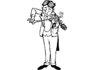 Sticker Custom Preview Image #092473 Music Musicians Violinist03