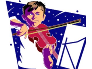 Sticker Custom Preview Image #092505 Music Musicians Violinist Boy