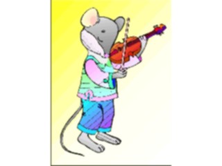 Sticker Custom Preview Image #092510 Music Musicians Violinist Mouse