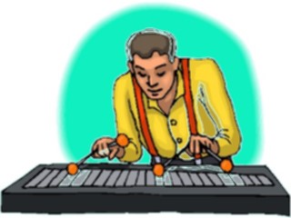 Sticker Custom Preview Image #092514 Music Musicians Xylophone Player