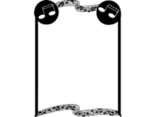 Sticker Custom Preview Image #092539 Music Titles Frames Musical Notes Frame