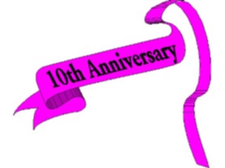 Sticker Custom Preview Image #092555 Occasions Anniversaries10th Anniversary Ribbon