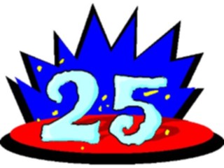 Sticker Custom Preview Image #092562 Occasions Anniversaries25th Anniversary3