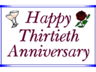 Sticker Custom Preview Image #092566 Occasions Anniversaries30th Anniversary