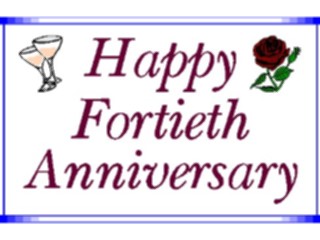 Sticker Custom Preview Image #092567 Occasions Anniversaries40th Anniversary