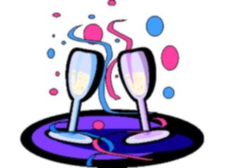 Sticker Custom Preview Image #092578 Occasions Anniversaries Anniversary Toast